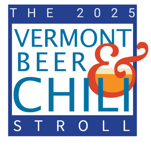 Vermont Craft Beer & Chili Stroll logo. Ampersand is made to look like a beer glass.